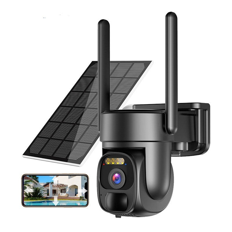Caméra de Surveillance Solaire 4MP HD - Vision Nocturne et Rotation 355°