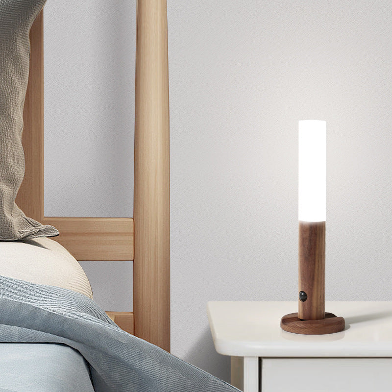 Magnetic Wooden LED Night Light — PIR Motion Sensor