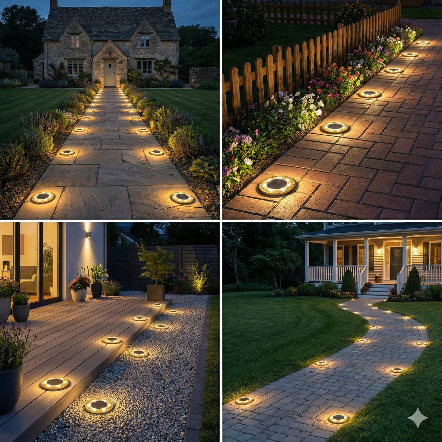 Lampe Solaire de Jardin pour Extérieur avec Détecteur