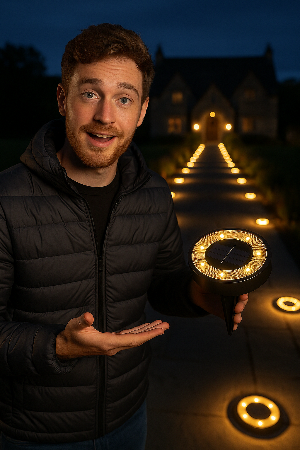 Lampe Solaire de Jardin pour Extérieur avec Détecteur