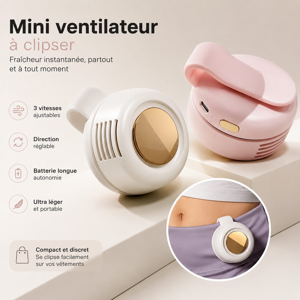 Mini Ventilateur Portable à Clip